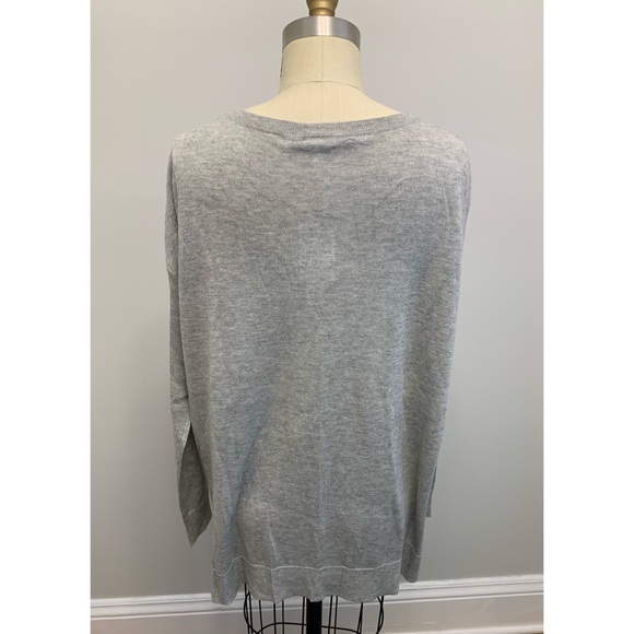Vince Silk & Cashmere V-Neck Sweater Grey Small - Picture 4 of 11